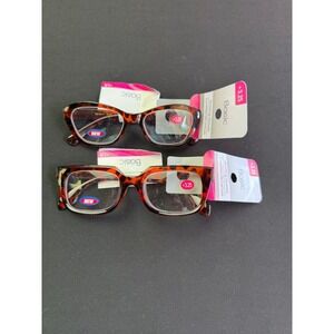 Basic Reading Glasses Lot 2 +3.25 Strength Tortoise Cat Eye Rectangular New Tags